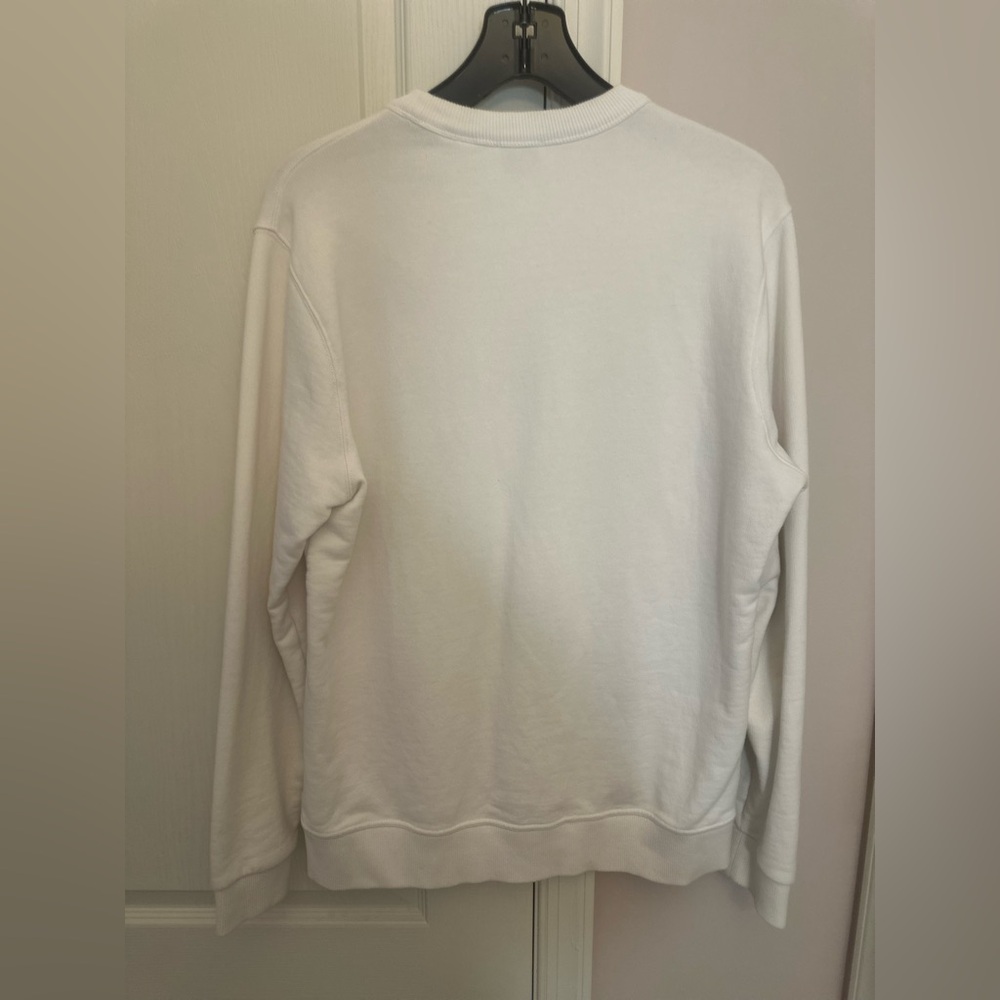 Burberry White Crewneck Sweater with Black Accents - Picture 3 of 3